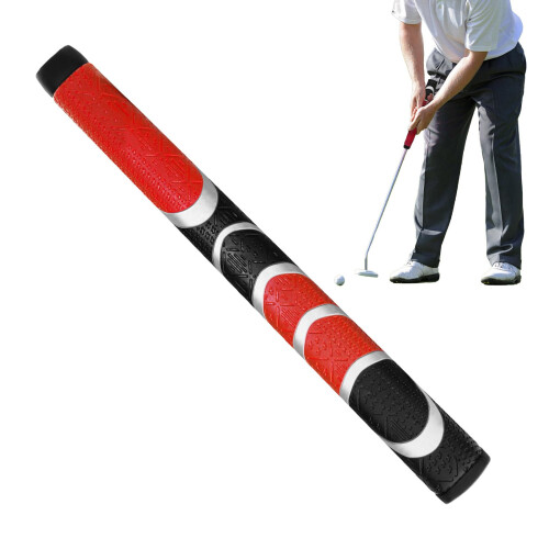 Putter Grip  Lightweight Portable Golf Handle, AntiSlip Ergonomic Swing Training Accessory, Red Replacement Handle