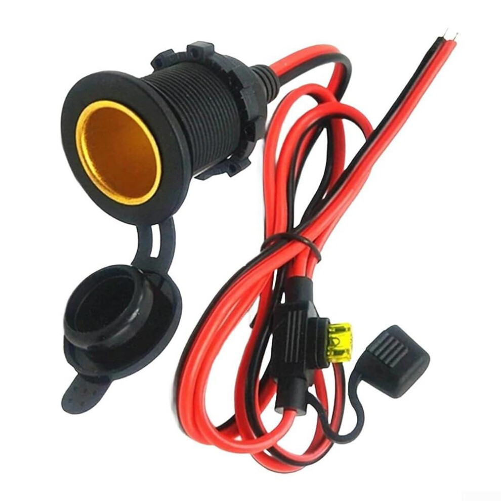 12V 24V Dc Female Car Socket Extension Cord With 20A Fuse Abs Material For Vehicle Electronics Power Supply 9105992548538