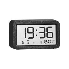 Horloge numérique réveil de bureau fonctionnement-Noir