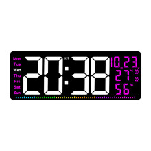 Modern LED Digital Alarm Clock With Time Date Alarm-rose red