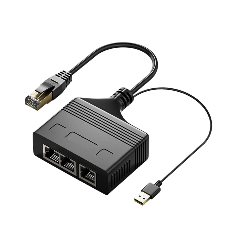 Multiple Port Ethernet Splitter 1-Male To Three Port 1000Mbps 7704000278775