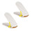 2pcs Shoe Holder Set Adjustable Heights Sturdy-Warm Gray White 1