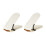 2 Pieces Shoe Organizers Set Adjustable Sturdy-Cream White 1