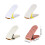2pcs Shoe Holder Set Adjustable Heights Sturdy-Warm Gray White 5