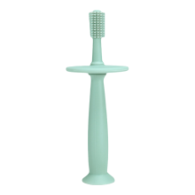Scuab Fiacla Leanbh Silicone Bog, Glanadh 360 Céim do 6 Mhí go 4 Bliana d'Aois le Sciath Frith-Thachtadh, Dearadh Cupáin Shúchán Baffle Scornach
