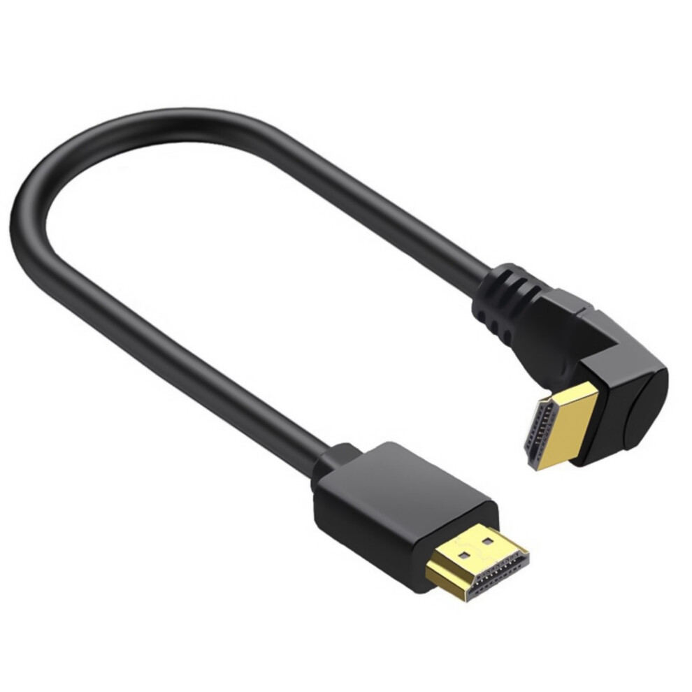 Hdmi2.0 Cable Male To Male 90 Degree-0.6 Meters Bend Downward 7704000277952