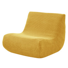 Plush Single Couch Seats Cover Stretchable Soft-Lemon Yellow
