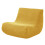 Plush Single Couch Seats Cover Stretchable Soft-Lemon Yellow 1