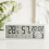 Horloge numérique LCD avec affichage de la température,-Blanc 6
