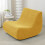 Plush Single Couch Seats Cover Stretchable Soft-Lemon Yellow 6