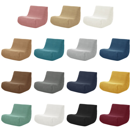 Plush Single Couch Seats Cover Stretchable Soft-Lemon Yellow 1