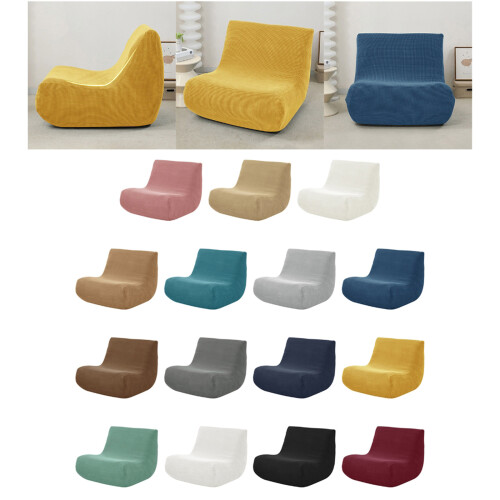 Plush Single Couch Seats Cover Stretchable Soft-Lemon Yellow 2