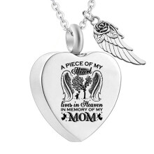 Parent /Pet Ashes Necklace Locket Necklace for Animal Pet-MOM