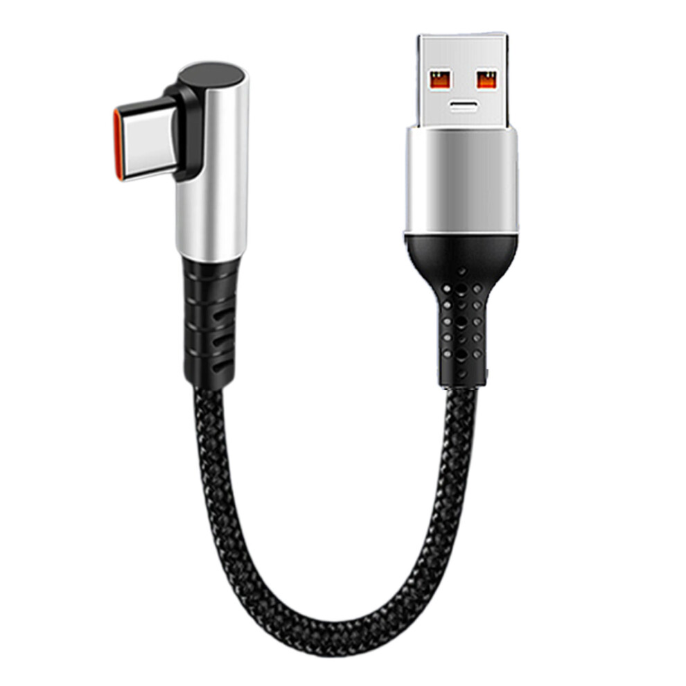 Nylon Braided Quick Charging Usb To Type C-0.5M Single Elbow 7704000280075
