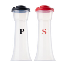 2 stuks ruimtebesparende kruidenfles plastic-zwart rood