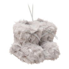 Open haard ornamenten decor kerstversiering binnenlaarzen-Grijs