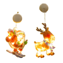 Décorations de Noël tout-en-un, cadre en plastique transparent, lumières LED blanc chaud, étanches pour une utilisation intérieure et