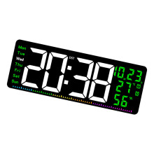 16.5inch Wall Clock Innovative LED Clock For Home Office-Green