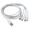 Compacte USB-multioplaadkabel voor Type C en Micros USB-Wit 1