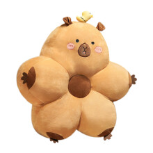 Oreiller de dos Capybara doux, coussins lombaires-yeux ronds S