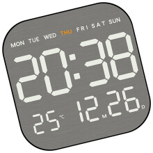 Metalen digitale wekker met instelbare-Zwarte schaal 5516