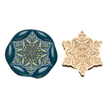 Timbre de sceau en relief de-flocon de neige en cristal de glace