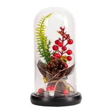 Boule à neige décorative à monter soi-même, avec dôme en verre et jeux de lumière, idéale pour une chambre ou un salon. Hauteur : [insérer