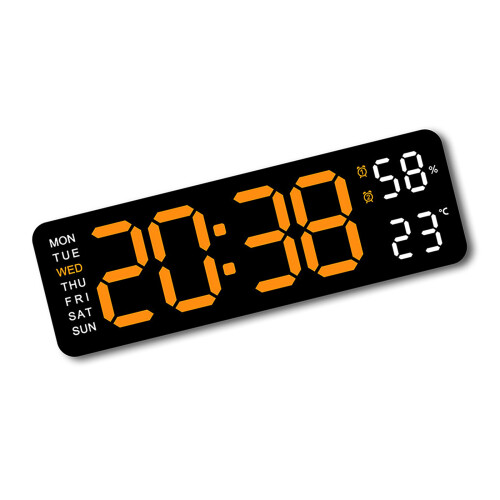 Multifunctional Electronic Digital Wall Clock with Time Date- F