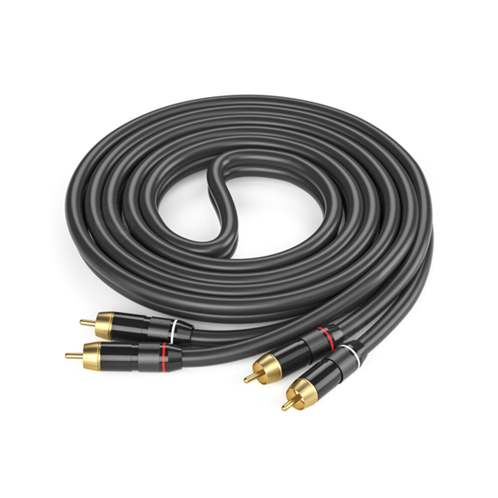 2Rca To 2Rca Cable Male To Male-5M Straight Head Black 7704000280600