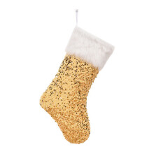 Pailletten Kerstkousen Hangende Zakken 18" voor Sparkle-Goud