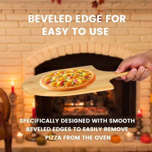 Bamboo Pizza Peel  Wooden Pizza Cutting Board With Comfortable Handle  Pizza Peeling Tool 1
