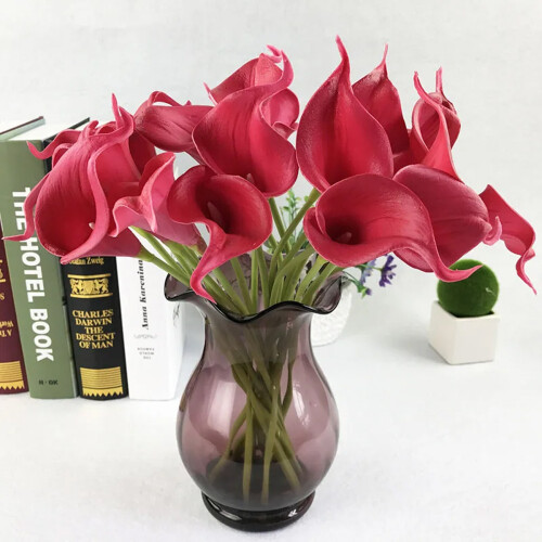 Ζωντανή τεχνητή ανθοδέσμη Calla Lily, 10 τεμάχια διακόσμηση όλο το χρόνο, 1