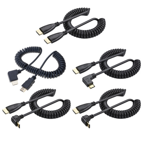 Spiralförmiges Mini-HDMI-kompatibles auf-gerader Kopf 1