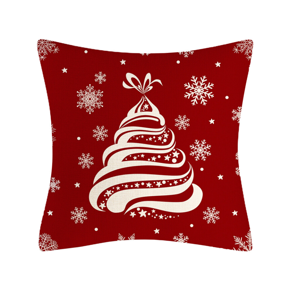 Merry Christmas Throw Pillow Cover Snowflakes Decorations 18-2