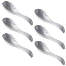 Pack of 6 Ceramic Soup Spoons Including Unique Finish-F