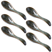 Pack of 6 Hygienic Ceramic Spoons Easy Maintenance Promotes-1