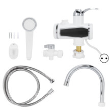Eispéireas Téimh Uisce Gan Stró, Faucet Téitheoir Uisce Leictreach Gan Umar Rothlach 360, Réiteach Uisce Te Meandarach le Tap Téimh Thapa