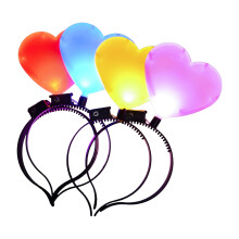 4Pcs LED Heart Headbands For Themed Parties Constructed With