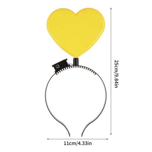 4Pcs LED Heart Headbands For Themed Parties Constructed With 2