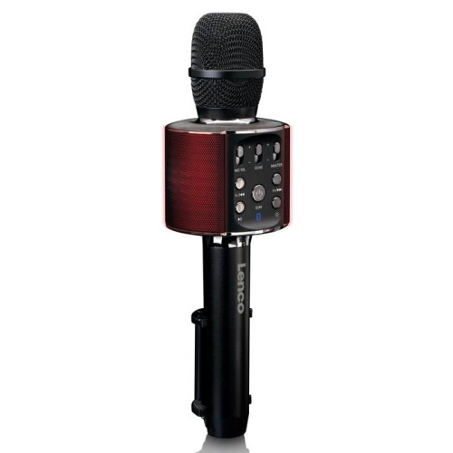 Bluetooth Karaoke microphone with speaker & lighting Black 1