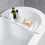 Versatile Use, Expandable Bathtub Caddy, Luxury Spa Experience, White/Black, Durable ABS Material, Adjustable Storage Rack With Non-slip Handles 6