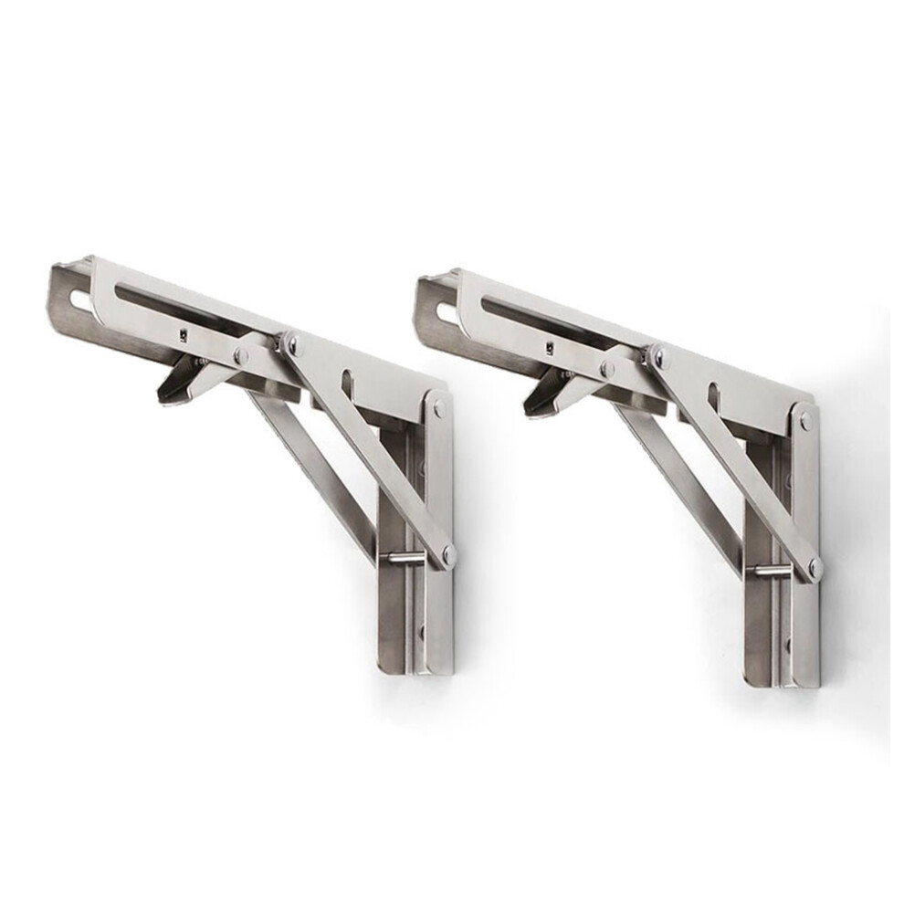 Space-Saving Triangle Structure Support, Heavy Duty Stainless Steel Collapsible Brackets, 12", 550Lbs Max Load, Ideal For Boat Shelves & Temporary Tab 9061222206107