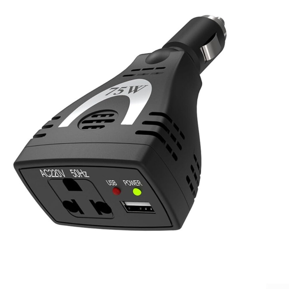 Vehicle Power Inverter 75W Dc 12V To Ac 110V/220V Usb Output For Mobile Devices And Laptops 9105992551545