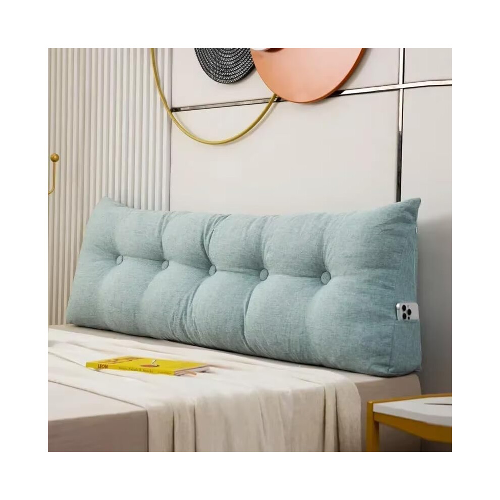Green Headboard Wedge Pillow, Triangle Backrest For Bed & Sofa, Lumbar Support Cushion, Maternity Reading Lounging,