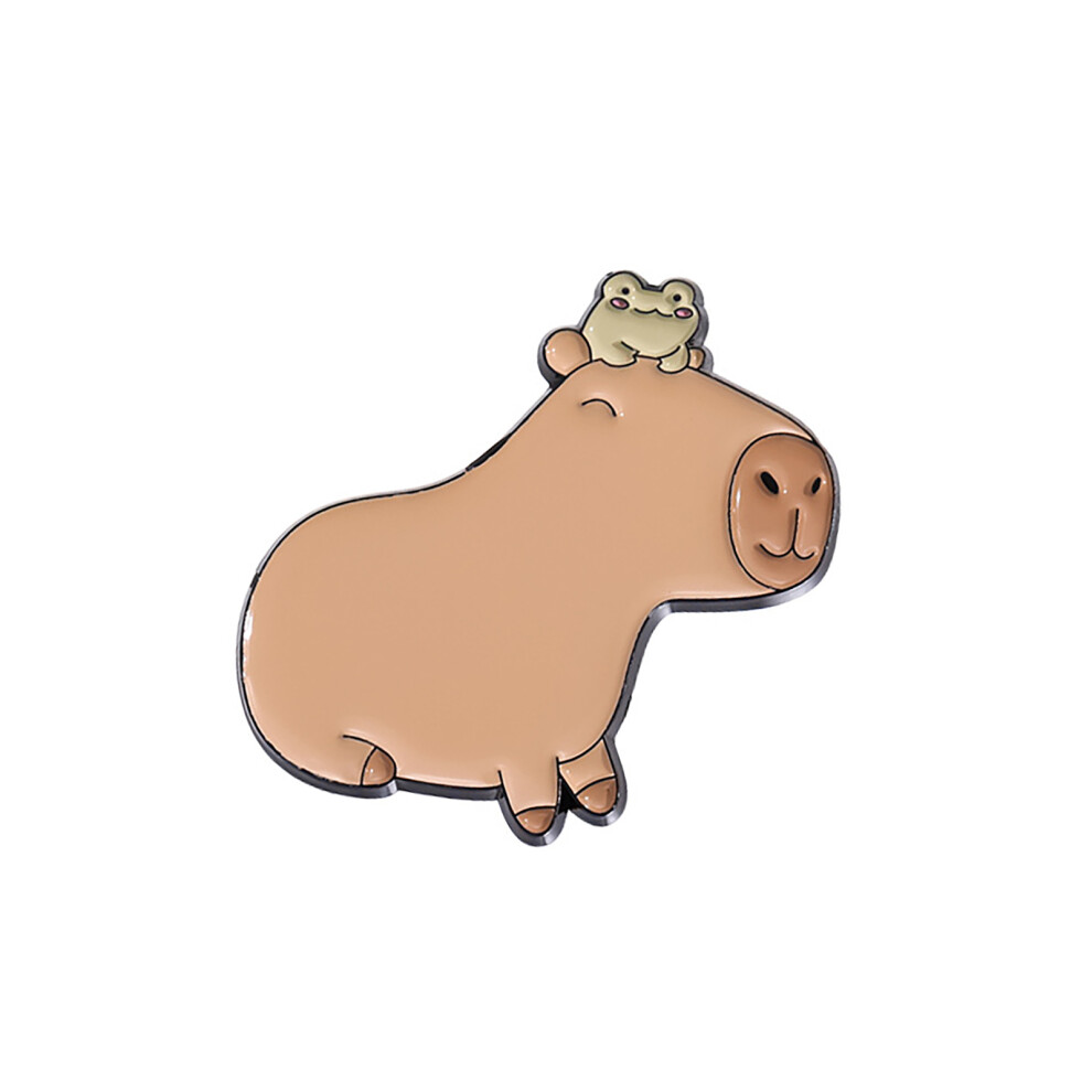 Capybara Brooch Playful Animal Pin Corsage Pin Casual-QHXZ875