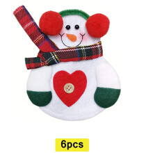 Kerstbestekhouder met ruimte voor eetstokjes, lepels, messen en vorken, ideaal voor kerstfeesten, nieuwjaarsfeesten, carnavals, diners, enz.