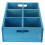 Wooden Multi-Compartment Organizer, Retro Solid Pine Storage Box For Home And Office Use With Six Compartments 6