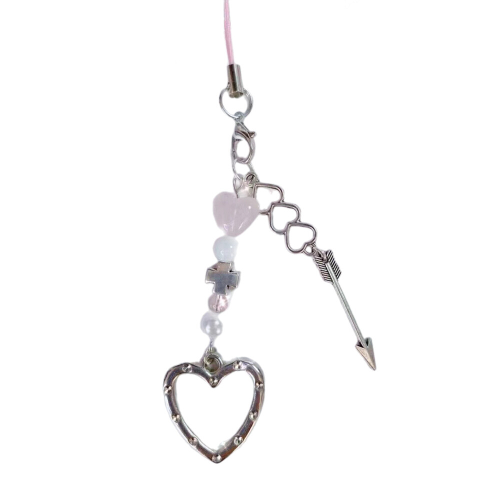 Handmade Beaded Phone Chain Sweet Bowknot Heart-Section 6 7704000294935
