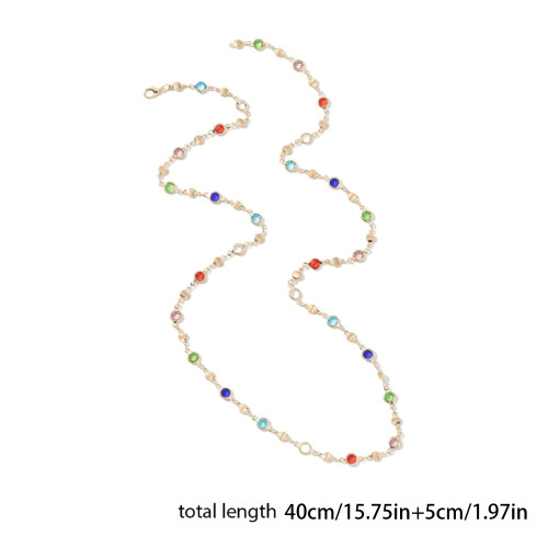 Collier de perles élégant fait à la main,-chaîne de corps Argent 1