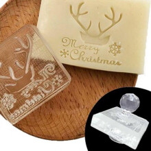 Acrylic Transparent Soap Stamp Christmas-With handle Z0355LJ